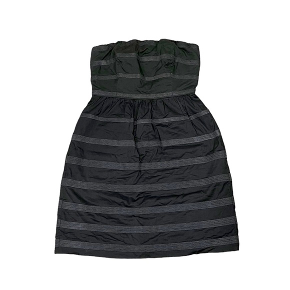 J. Crew Dresses & Skirts - J. Crew Rugby Ginny Gray Striped Strapless Mini Dress Size 0